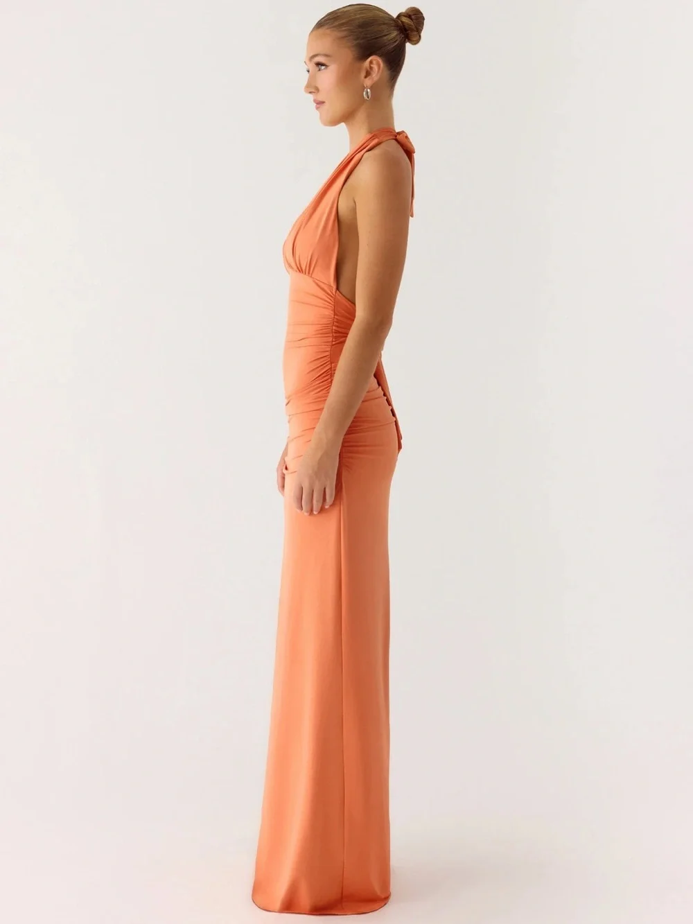 Peppermayo Coral Orange Halter Maxi Dress - Picture 2 of 4